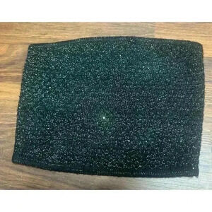 Express Women’s Tube Top Strapless Knit Black Gold Wool Blend Y2K Size Small